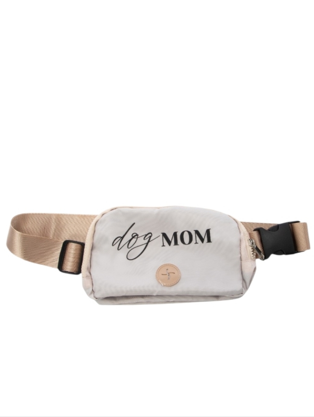 Dog Mom Walk Cream Fanny Pack/Belt Bag